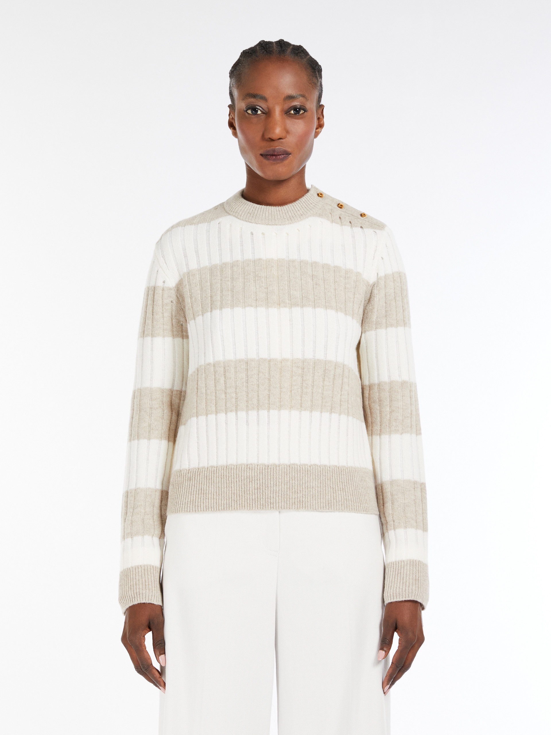 ALFEO Wool and cashmere cropped jumper - 3