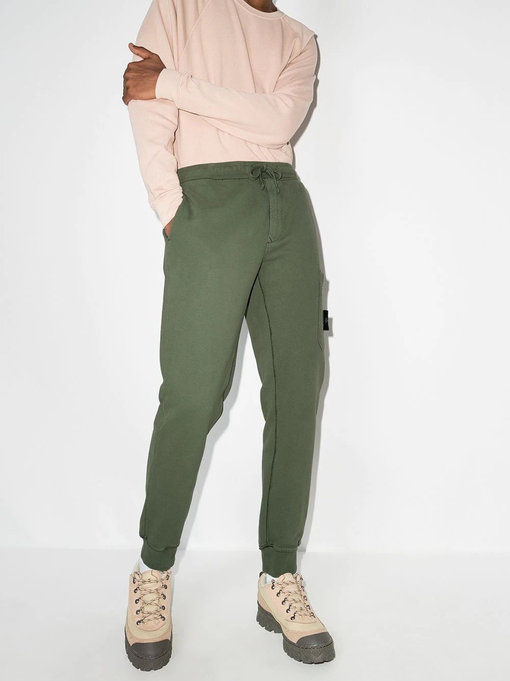 tapered drawstring track pants - 2