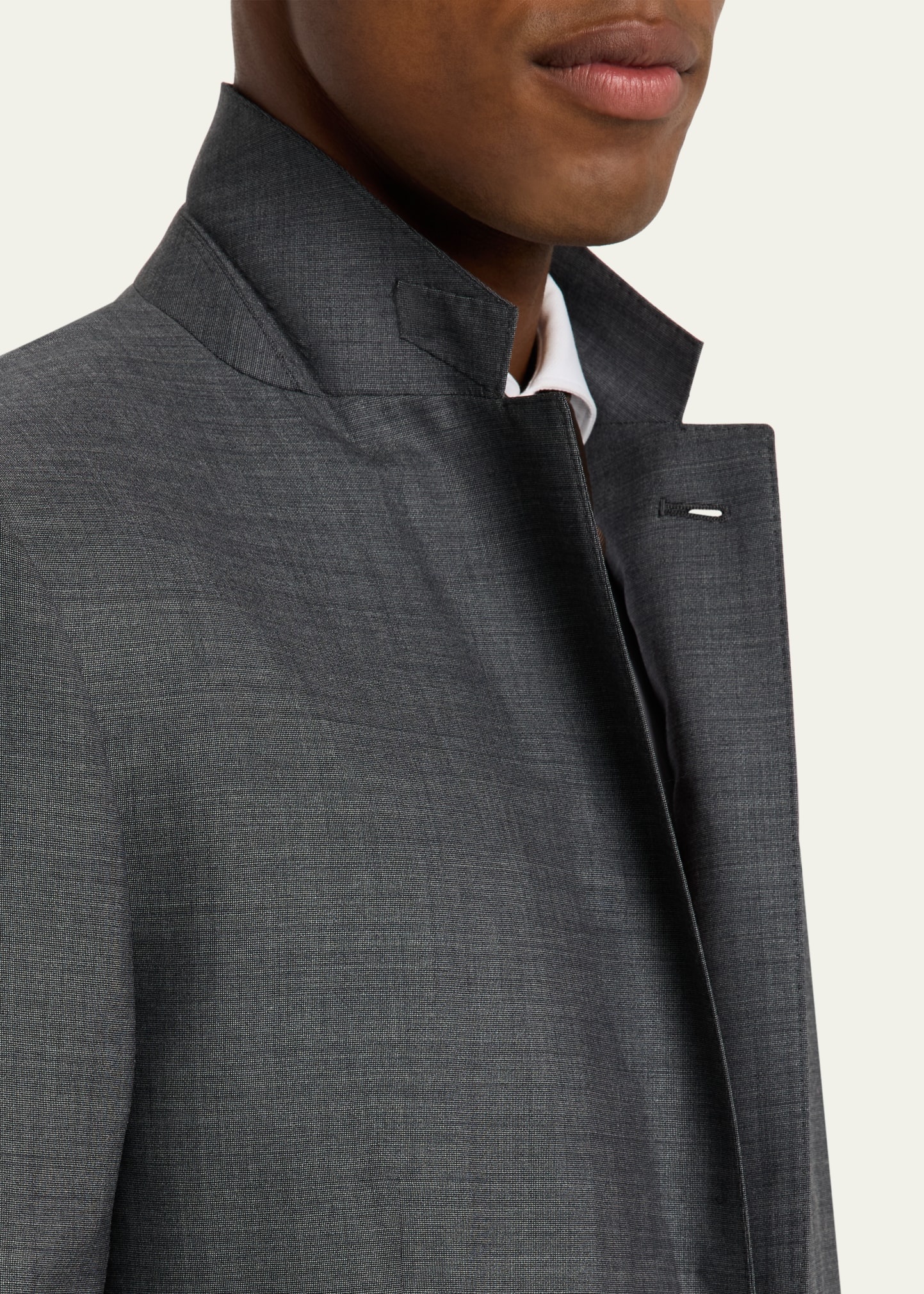 Men's Textured Wool Suit - 8