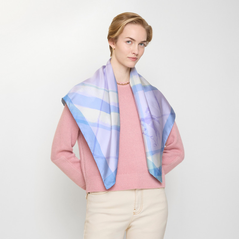 Burberry Watercolour Check Silk Scarf outlook
