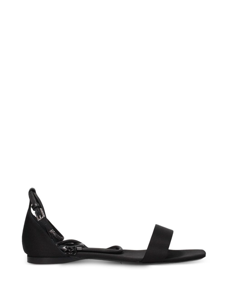 crystal-embellished satin sandals 1