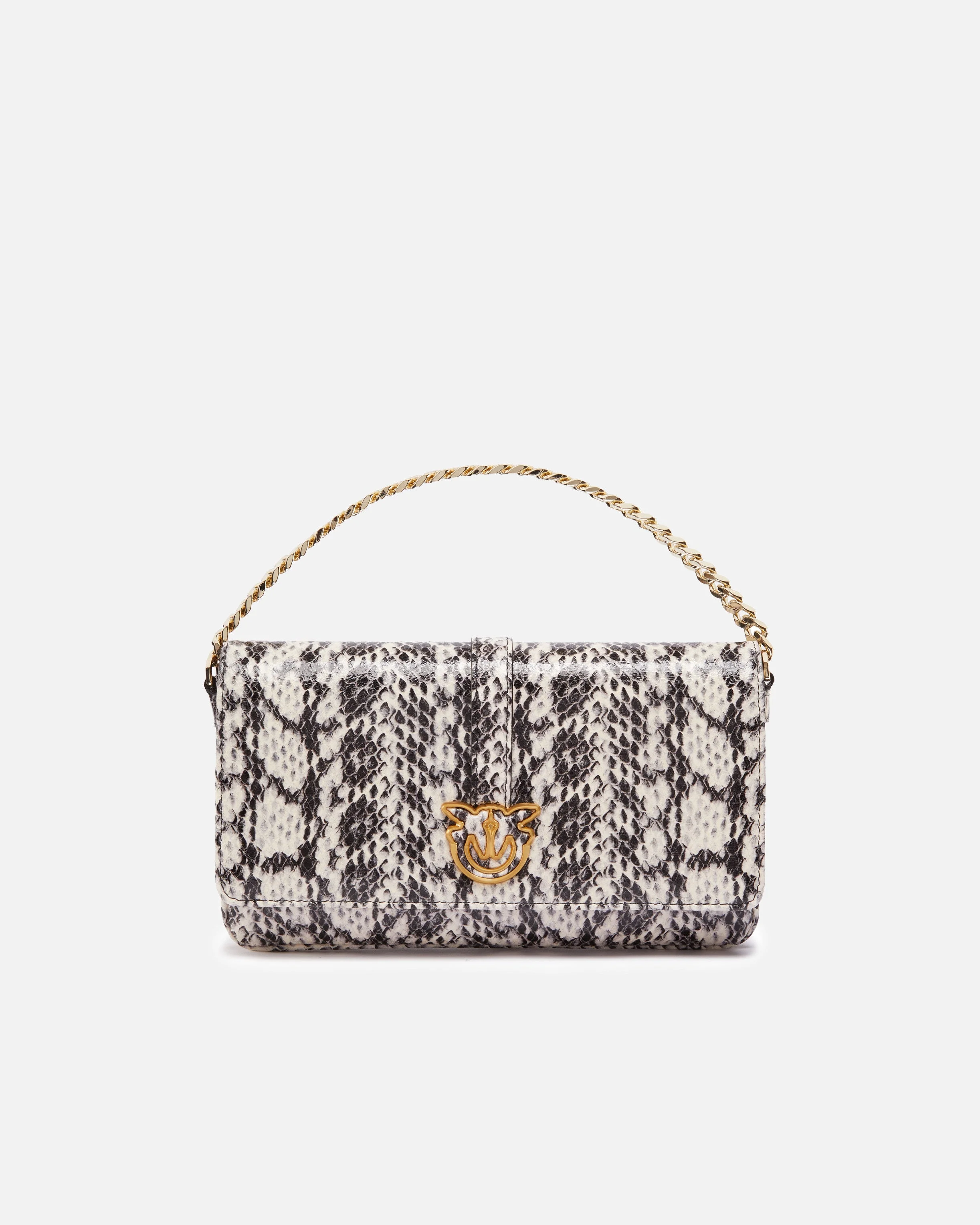 REPTILE PRINT SHOULDER BAG WITH COMPARTMENTS PINKO GALLERIA - 1