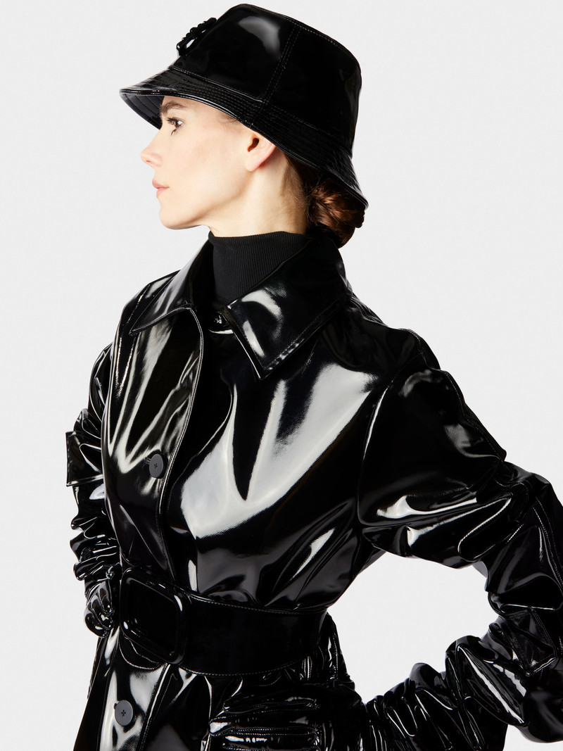 Viv' Skate Buckle Fisherman Hat in Patent Leather 5
