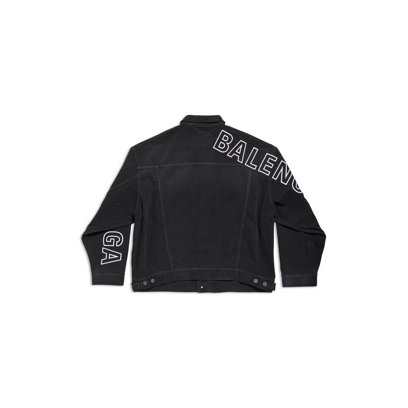 BALENCIAGA Outline Large Fit Jacket in Black outlook
