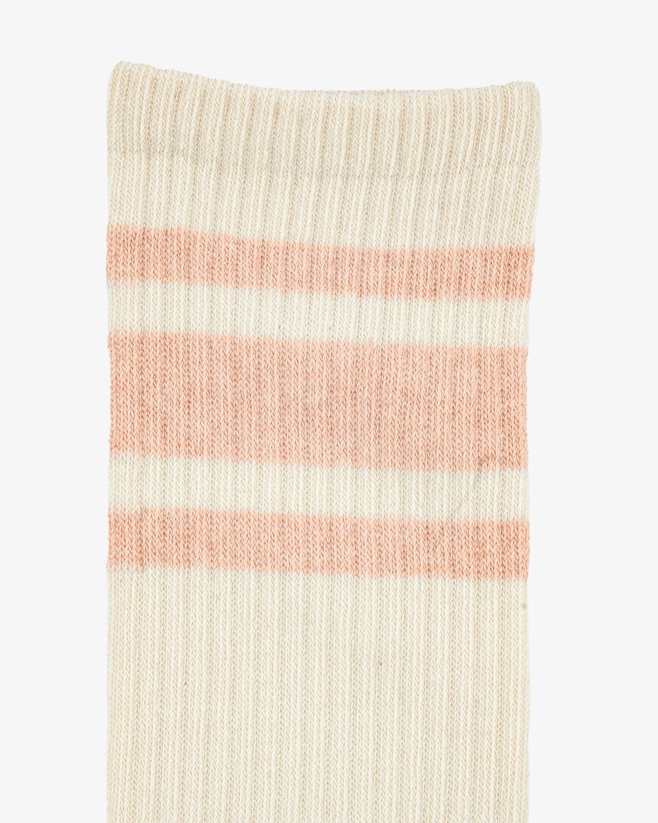 DECKA SHOWATABÉ ORGANIC '80S SKATER SOCKS - ECRU X ORANGE - 2