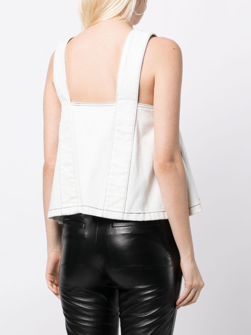 cotton sleeveless cropped top - 4