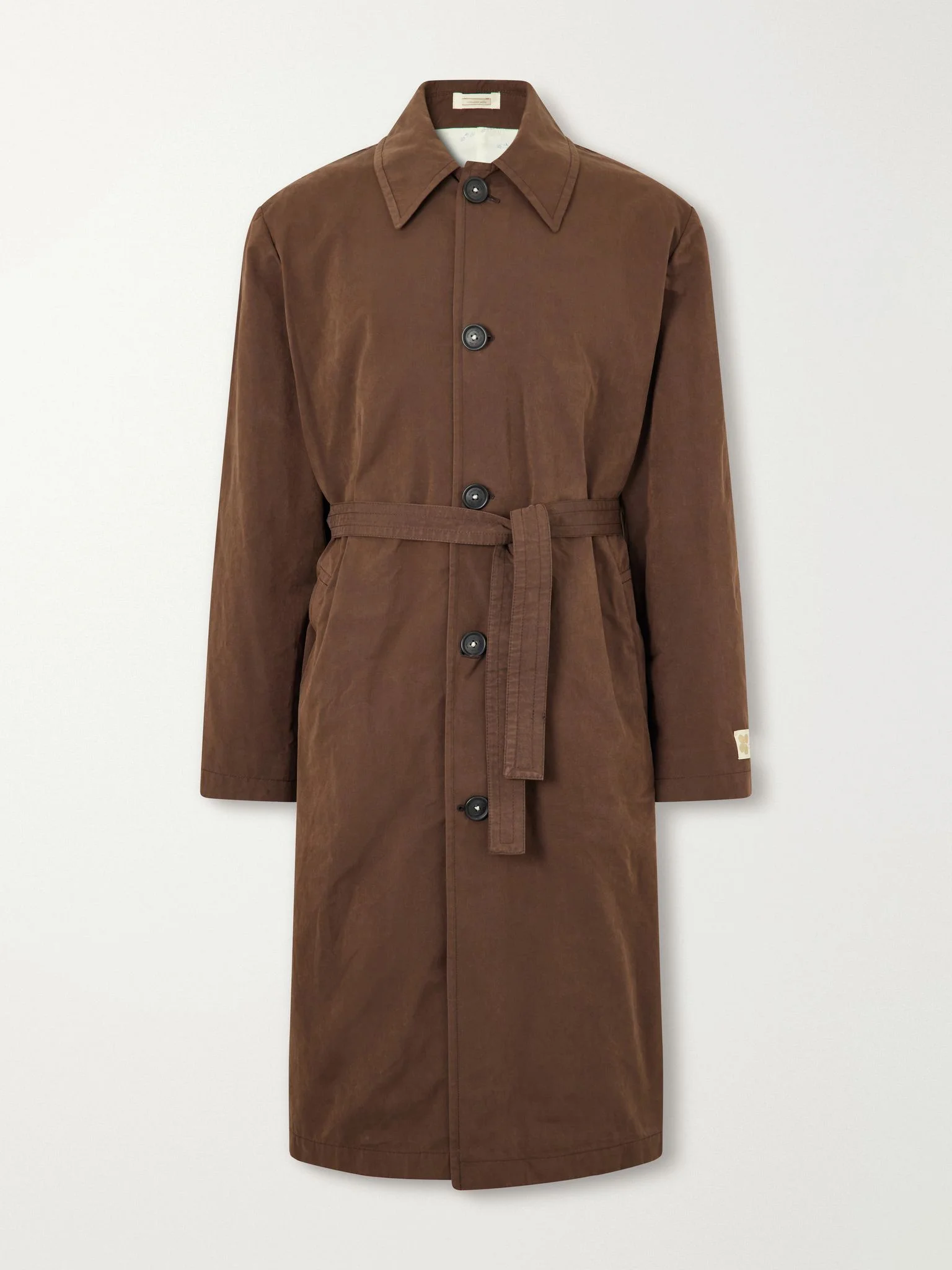 Mustang Woven Trench Coat Brown - 1