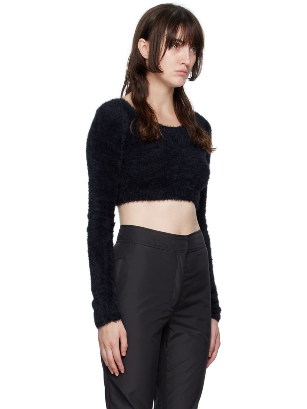 Black Fuzzy Sweater - 2