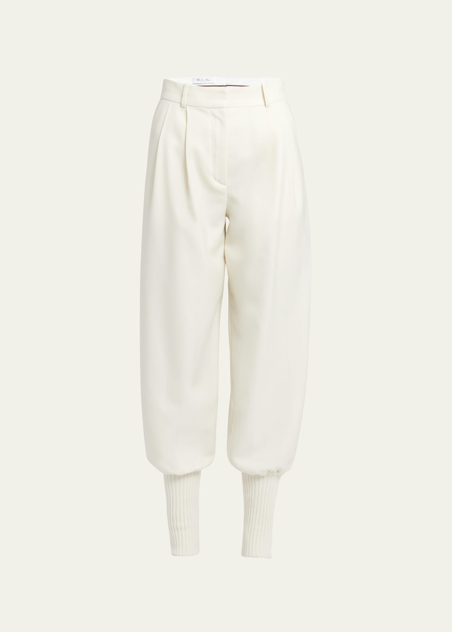 Carmy Balloon Trousers with Modern Wool Cuffs - 1