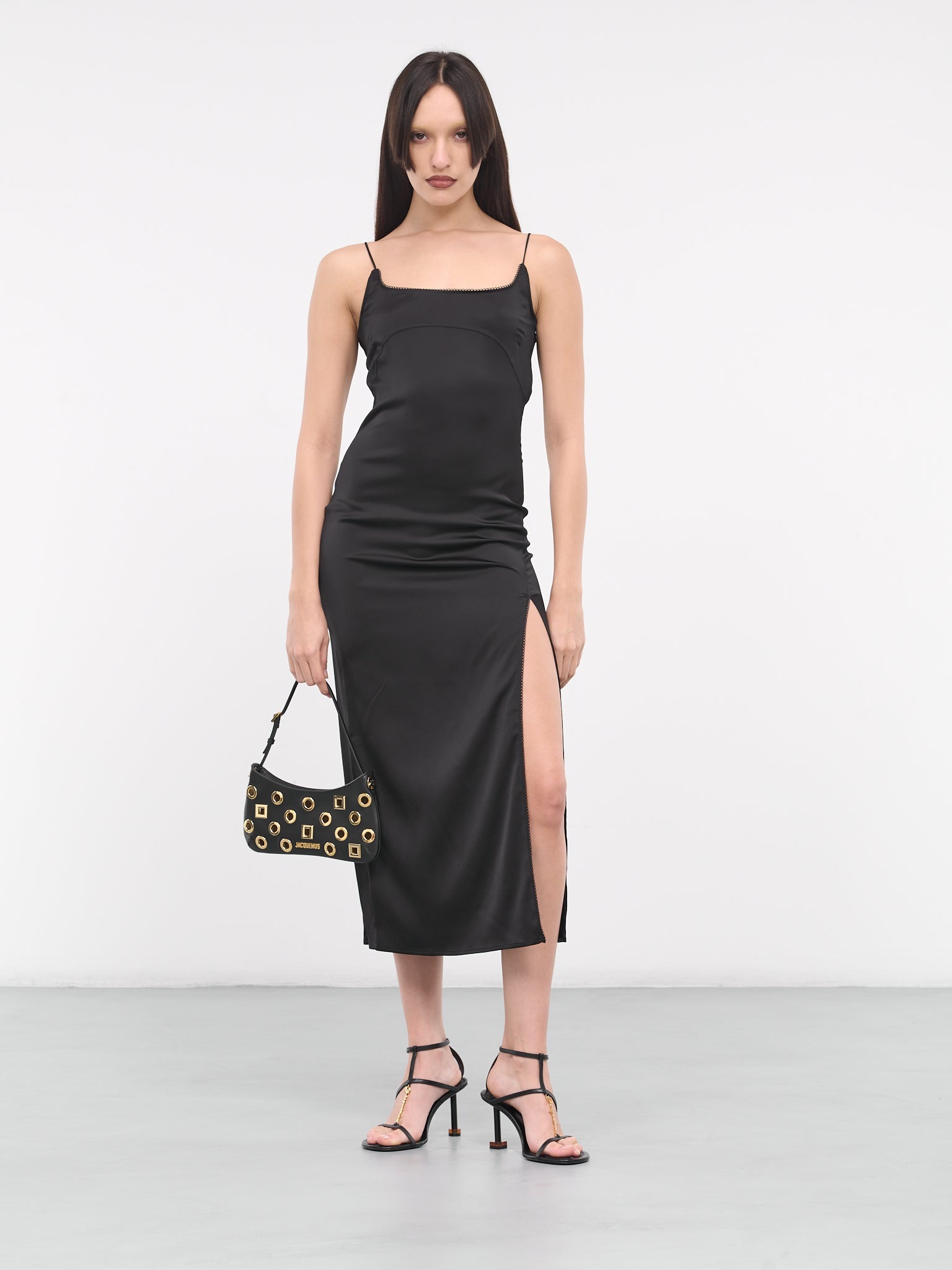 ワンピース JACQUEMUS La Robe Notte JACQUEMUS - LA ROBE NOTTE DARK GREEN – SOLAR MTP