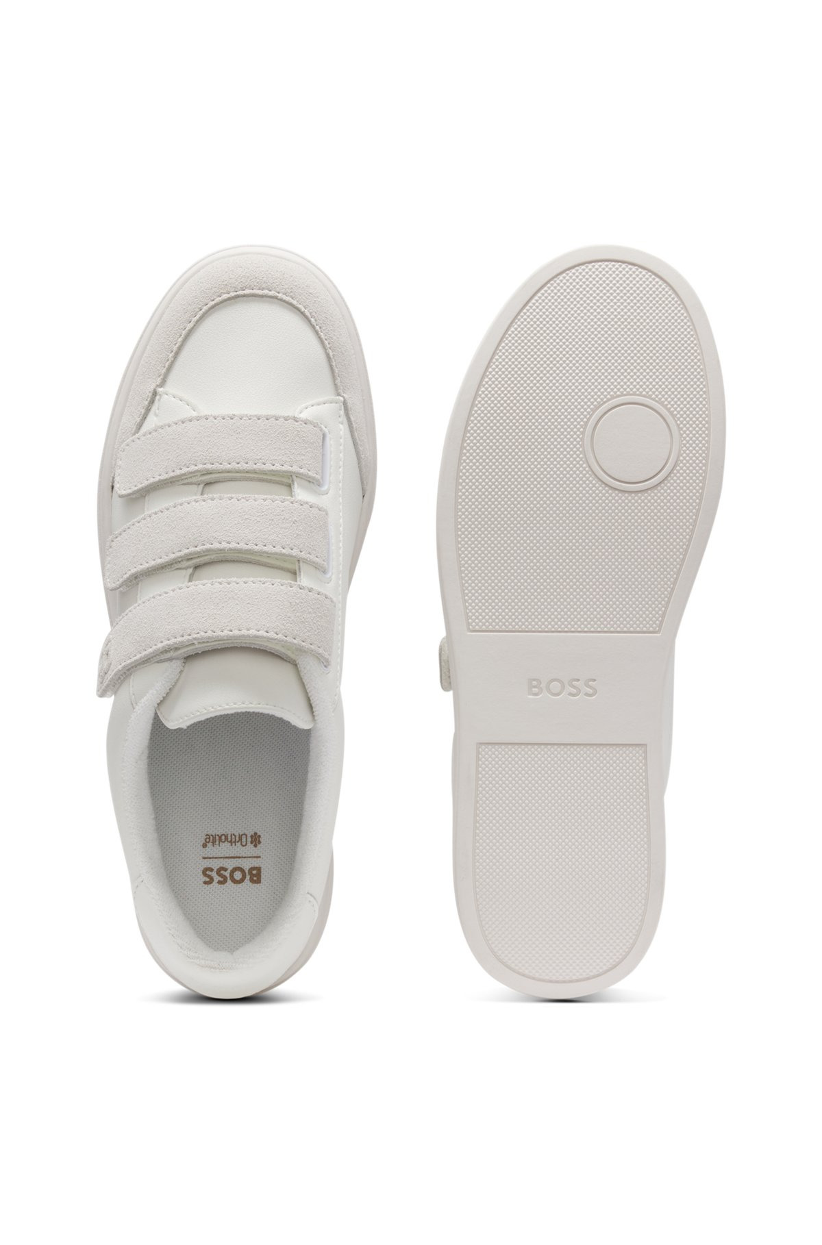 LEATHER TRAINERS WITH RIPTAPE STRAPS IN SUEDE - 3