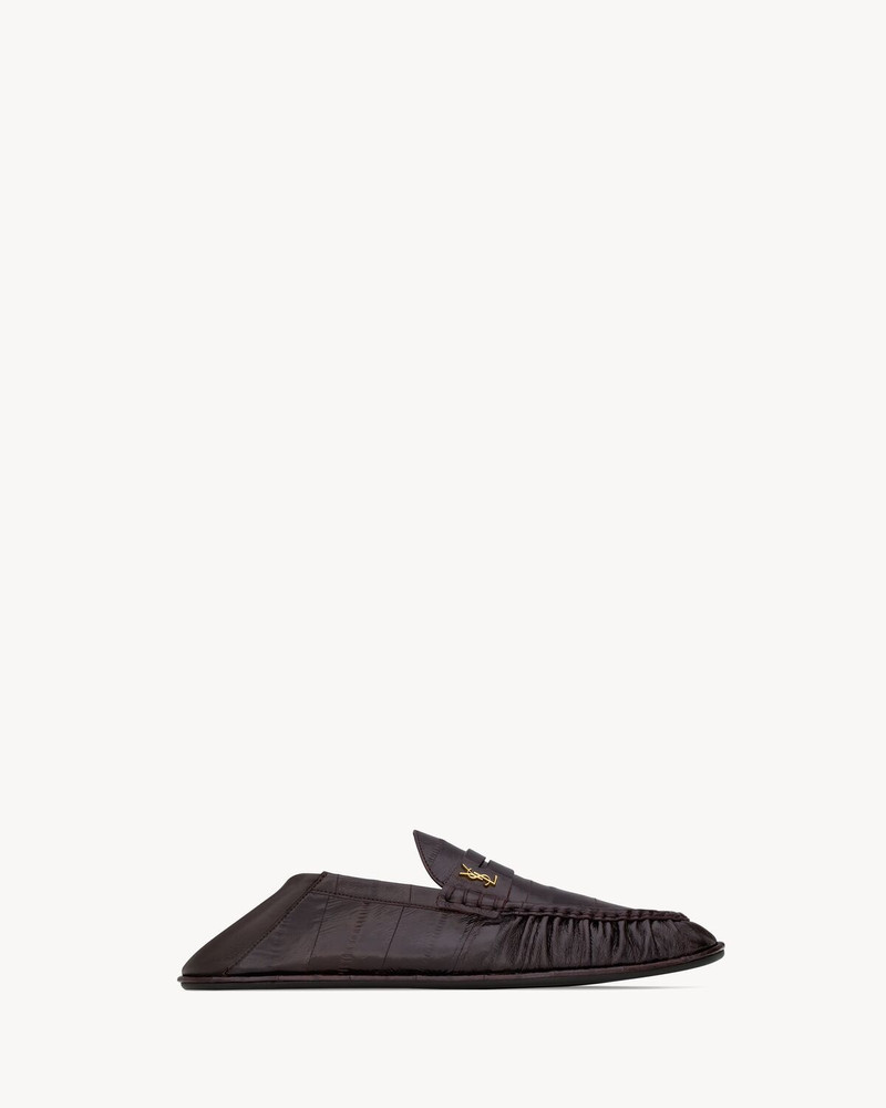 SAINT LAURENT LE LOAFER PENNY SLIPPERS IN EEL outlook