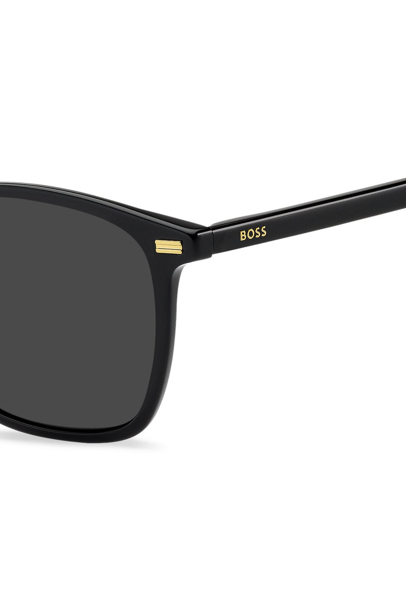 BOSS BLACK-ACETATE SUNGLASSES WITH TEMPLE LOGO outlook