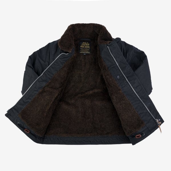 IHM-37-BLK Oiled Whipcord N1 Deck Jacket Black - 6