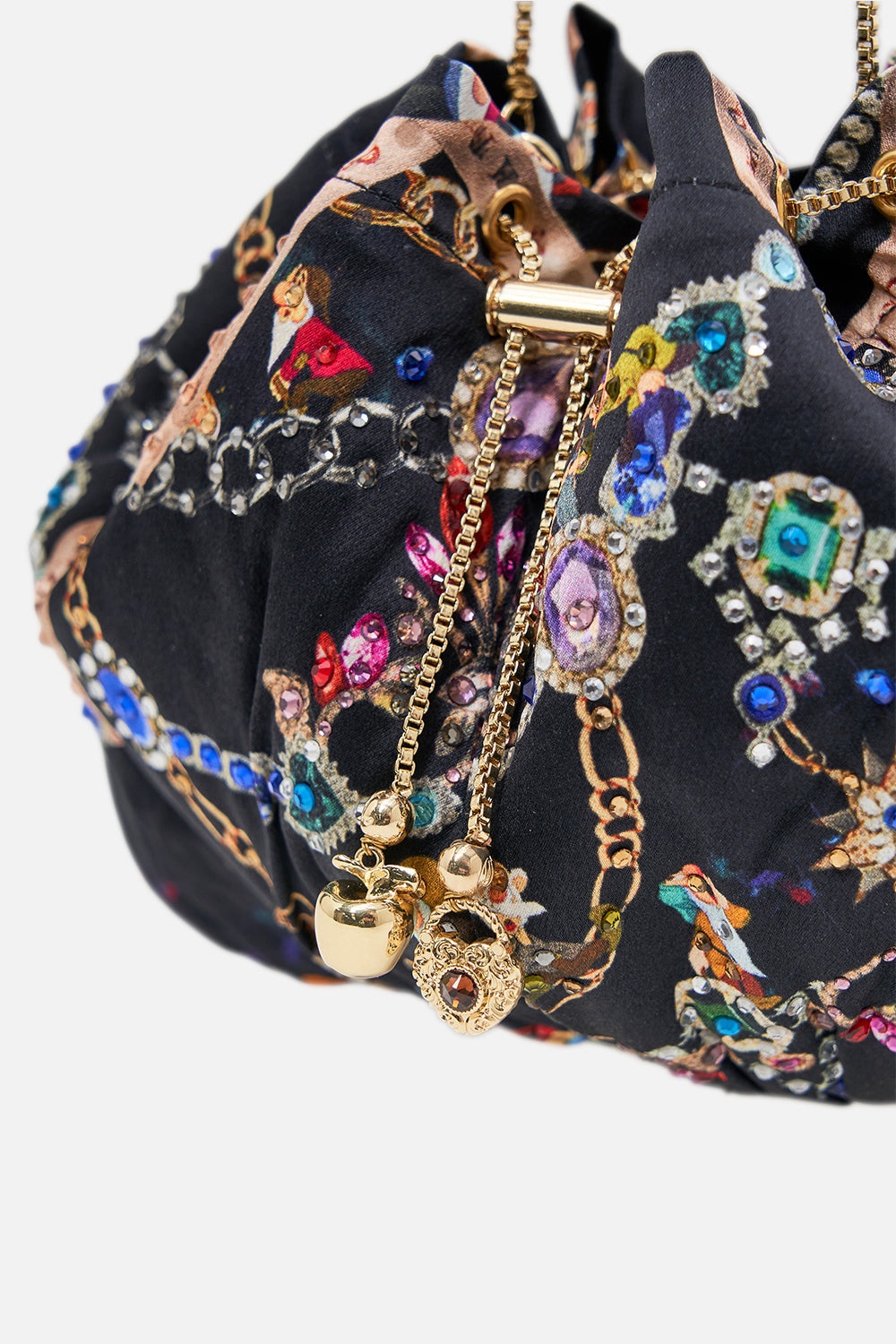 DRAWSTRING POUCH WITH CHAIN STRAP - 2