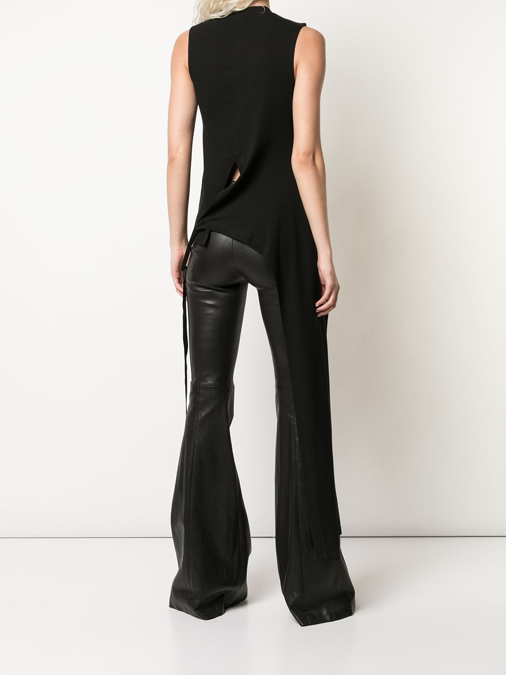 sleeveless split apron T-shirt - 4