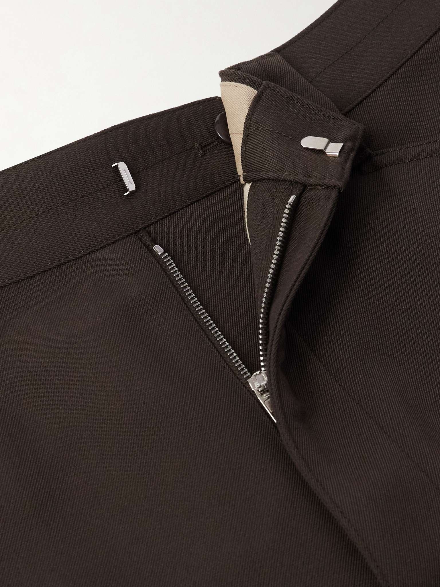 Straight-Leg Pleated Twill Trousers - 3