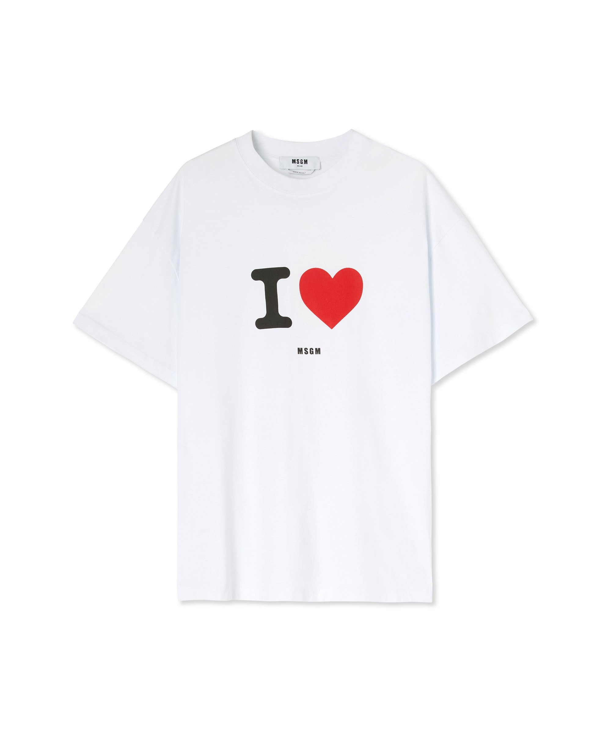 Crewneck t-shirt with seasonal statement - 1