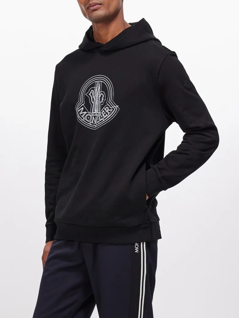 Logo-print cotton-jersey hoodie - 1