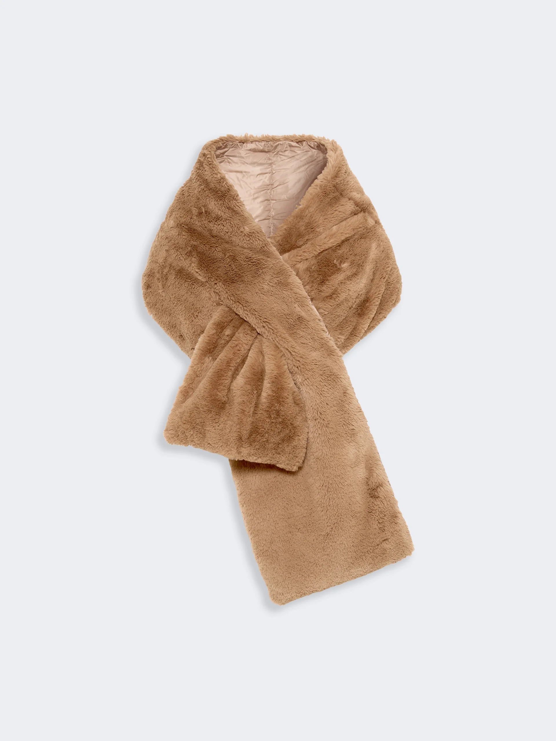 PIACERE Water-repellent canvas padded stole - CLAY - 1