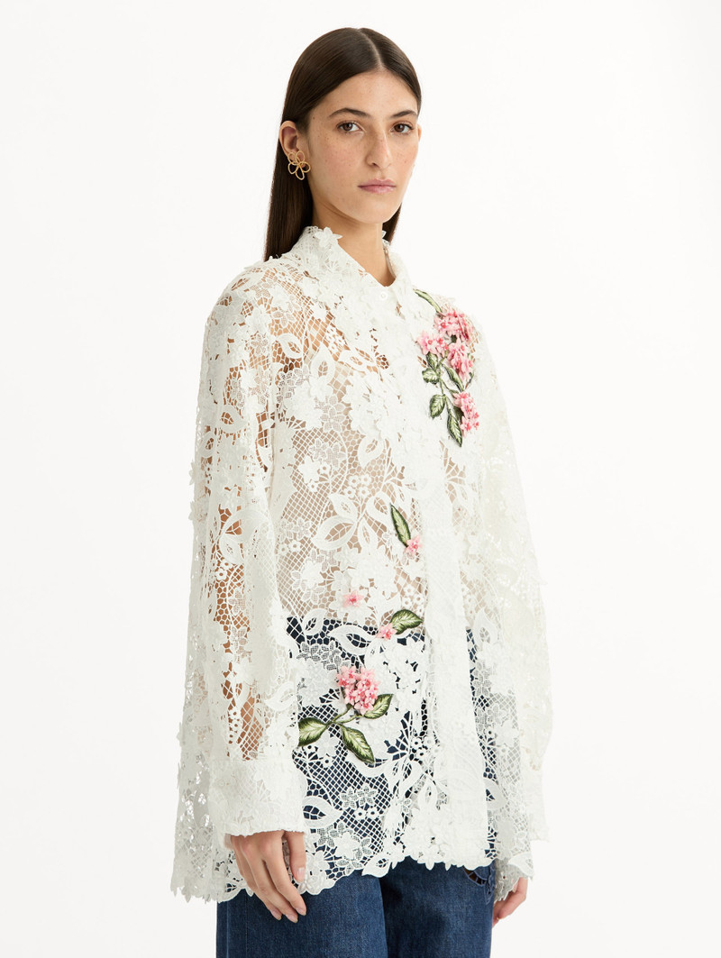 PORCELAIN FLOWER GUIPURE BLOUSE 5