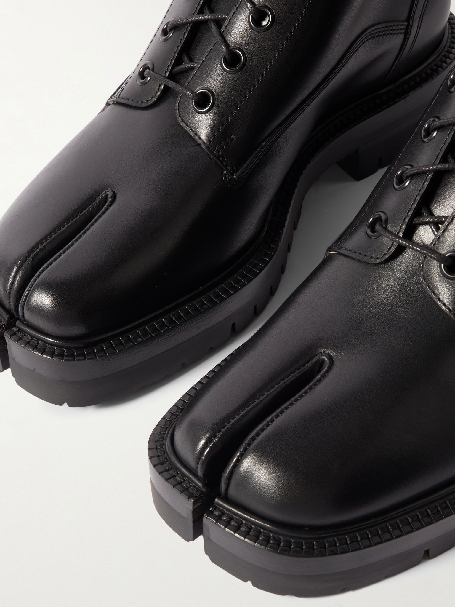 Tabi leather ankle boots Black - 4