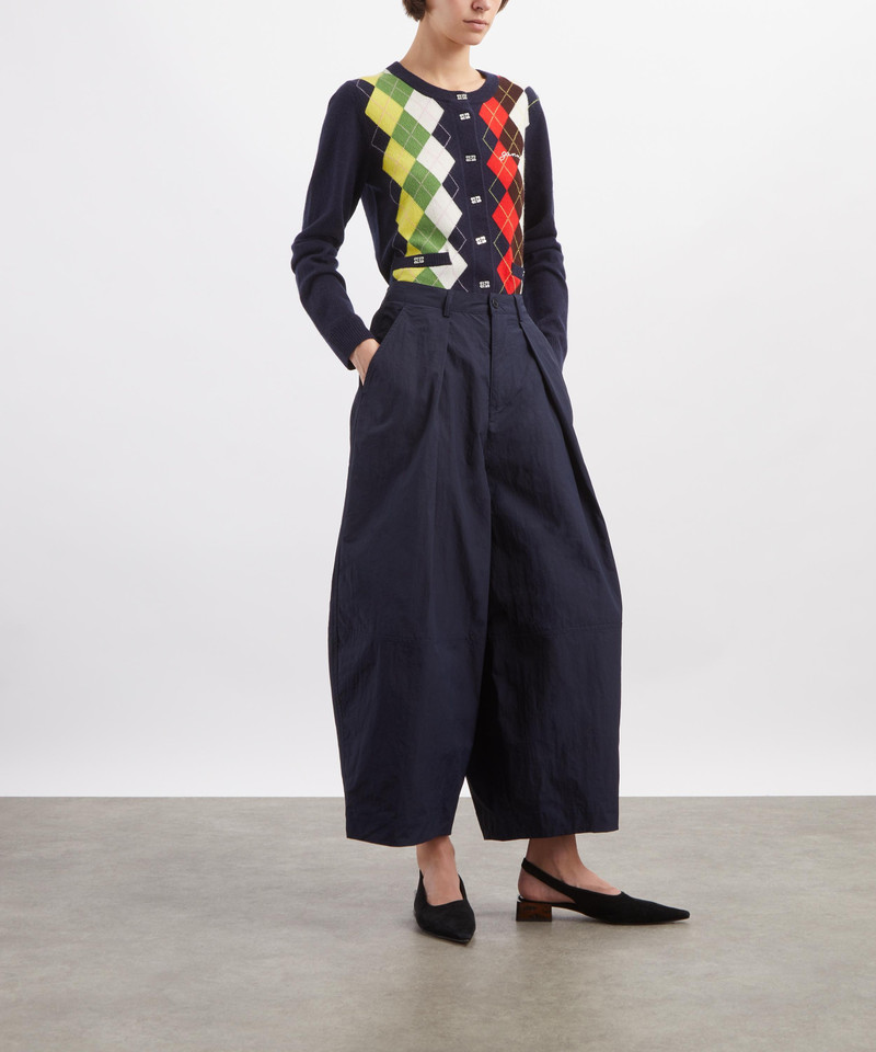 Navy Deadbeat Wide-Leg Trousers 2