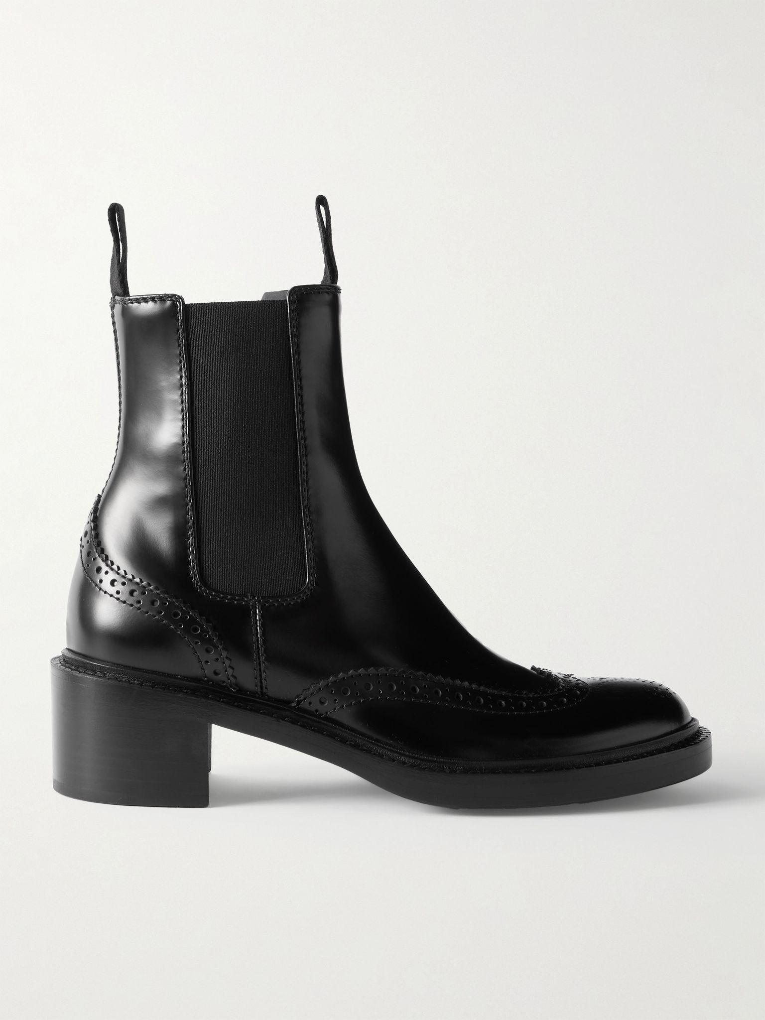 Vincent perforated leather Chelsea boots Black - 1
