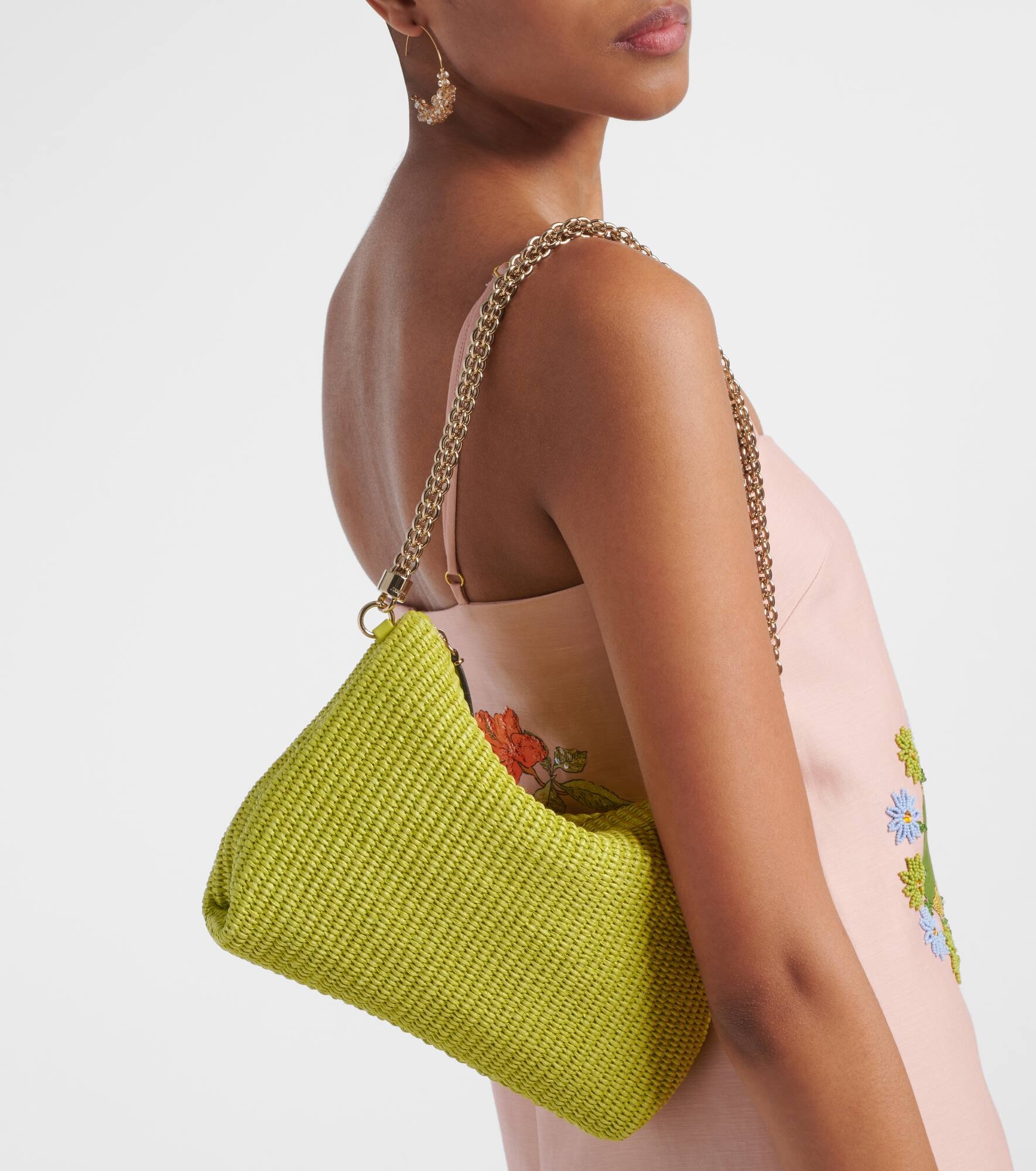 Callie raffia shoulder bag - 7