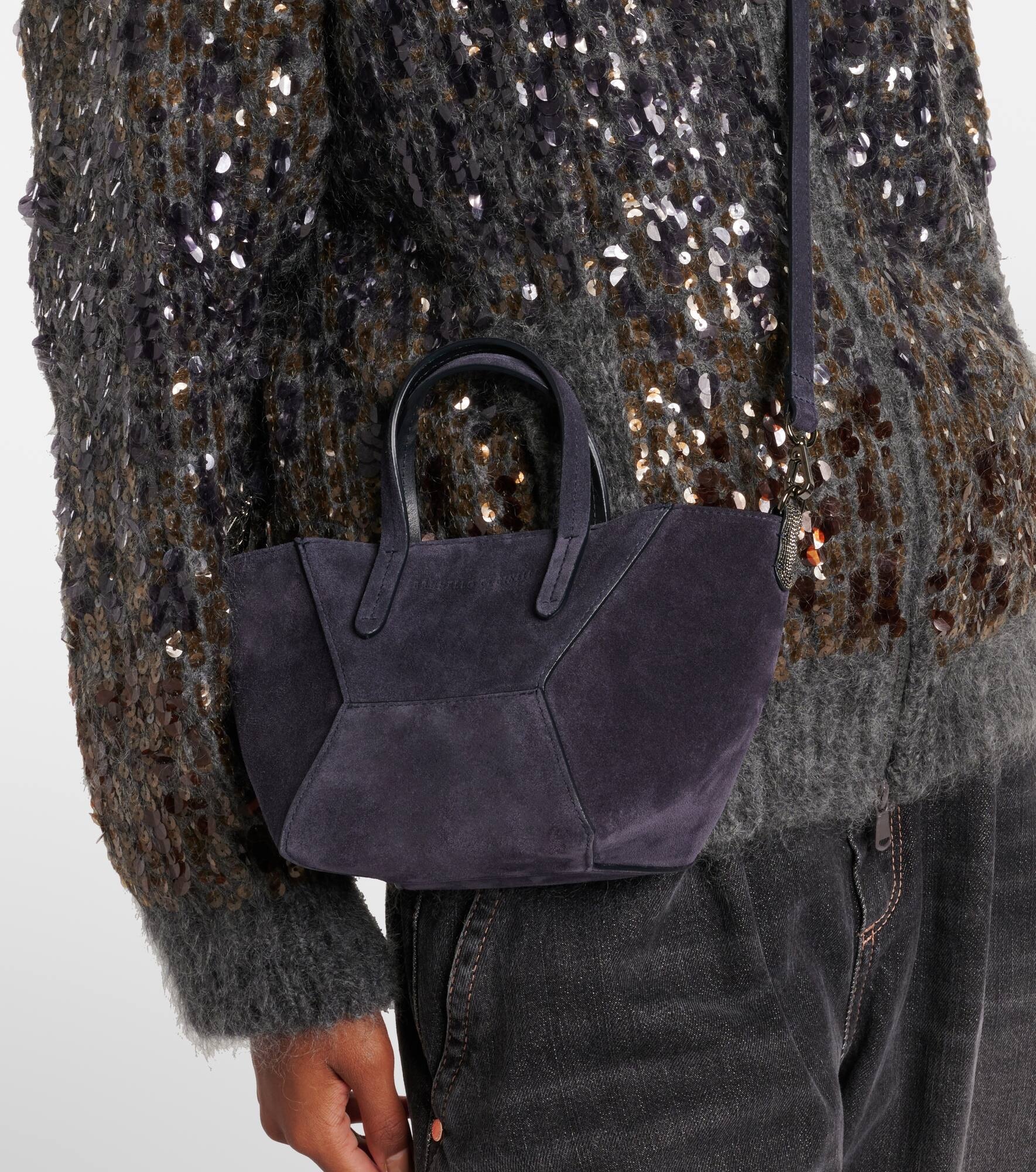 Monili suede tote bag - 2