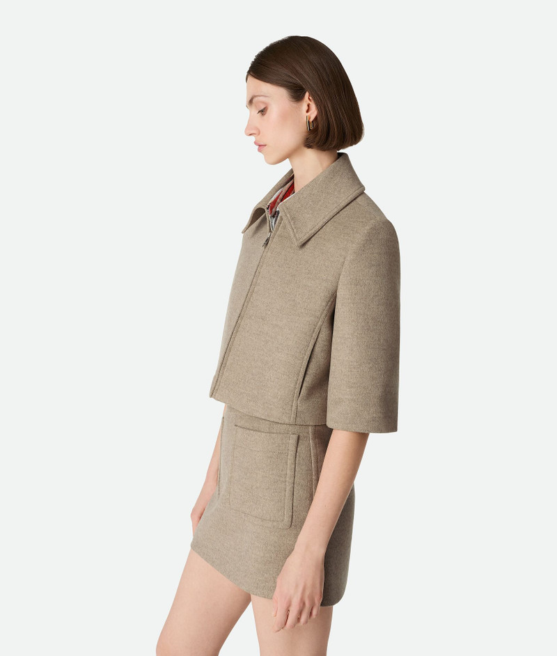 Bottega Veneta Wool And Cashmere Cropped Jacket outlook