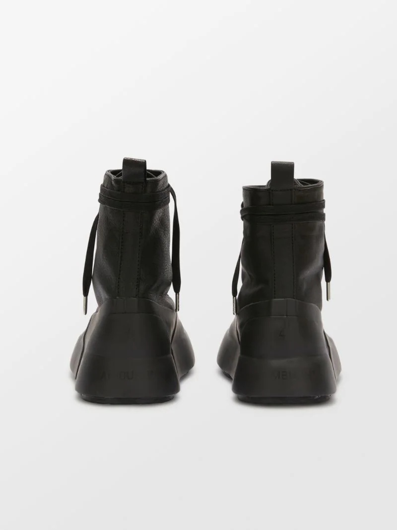 LEATHER MIX HI-TOP SNEAKER - 4