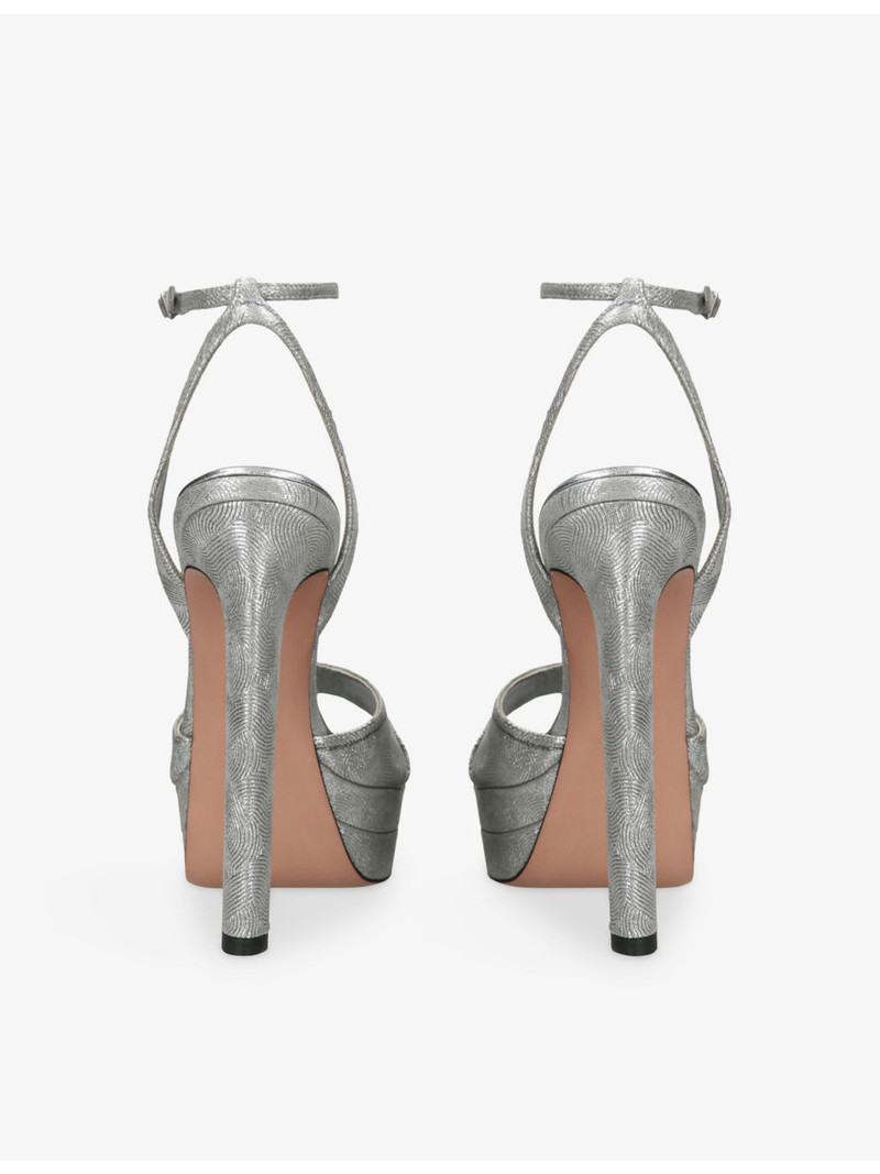 AQUAZZURA Divine 130 Leather Heeled Sandals outlook