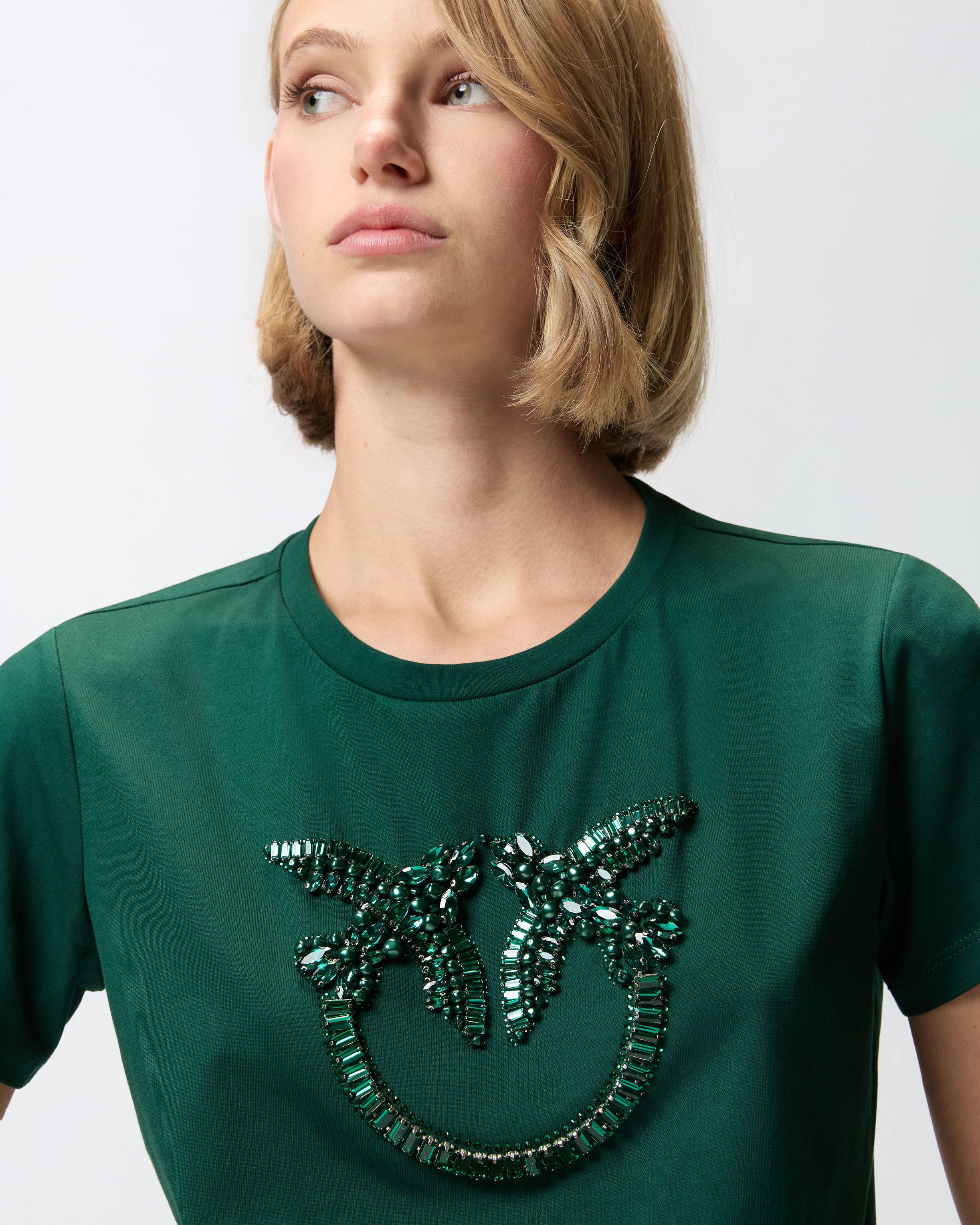 T-SHIRT WITH DECORATED LOVE BIRDS LOGO - 5