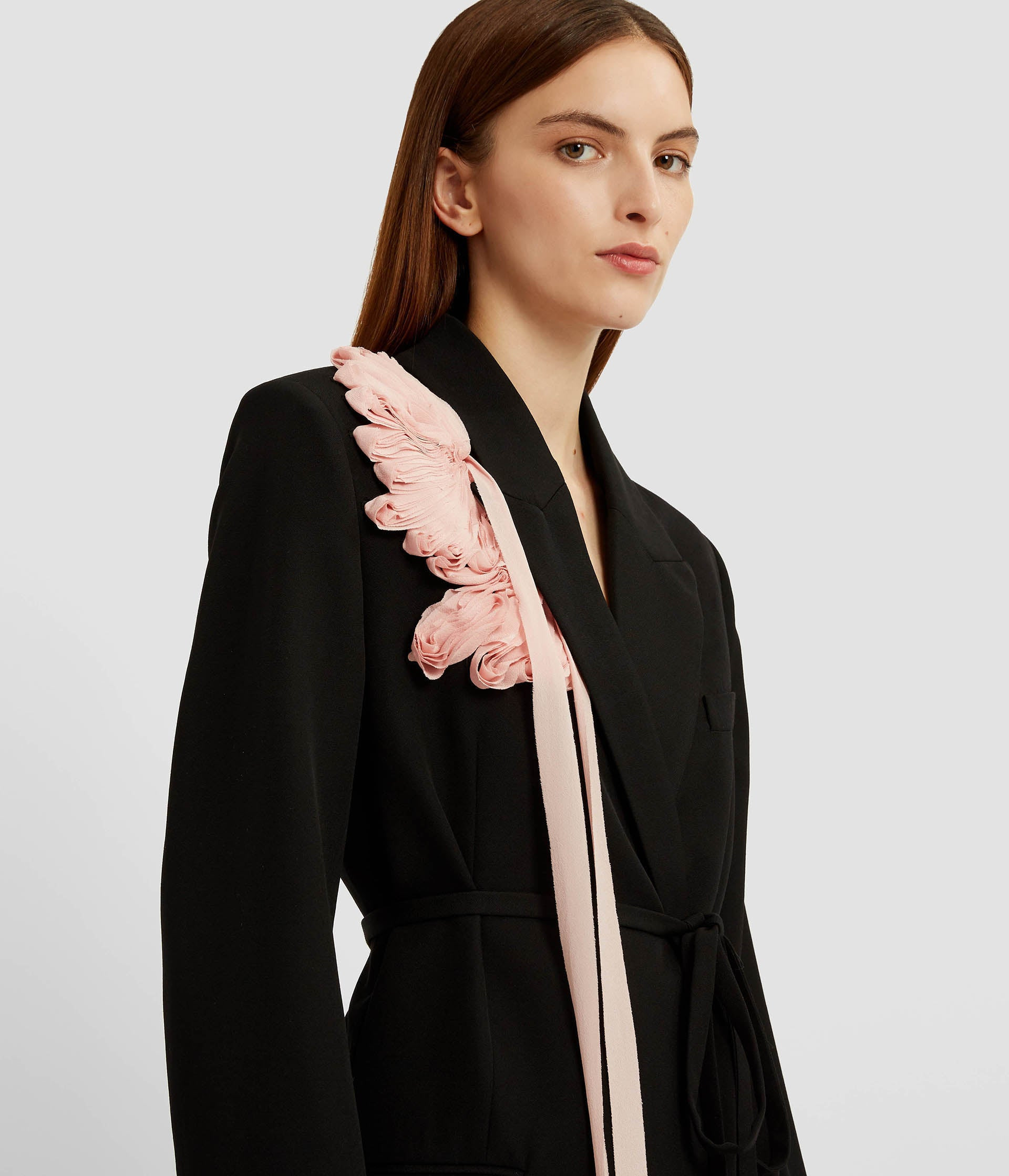 DOUBLE BREASTED BELTED BLAZER - 5