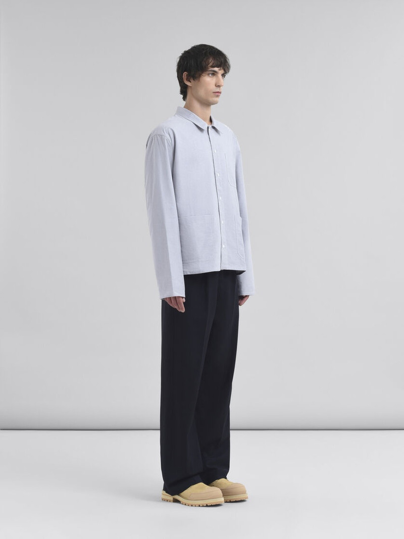 GREY OXFORD SHIRT WITH MARNI SYMBOL 5