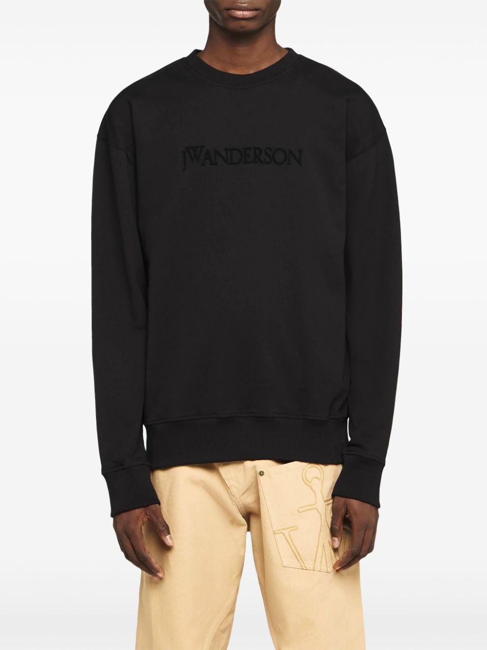 logo-embroidered sweatshirt - 3