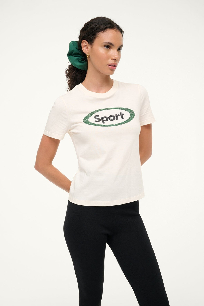 STAUD LULU SPORT TEE IVORY 3