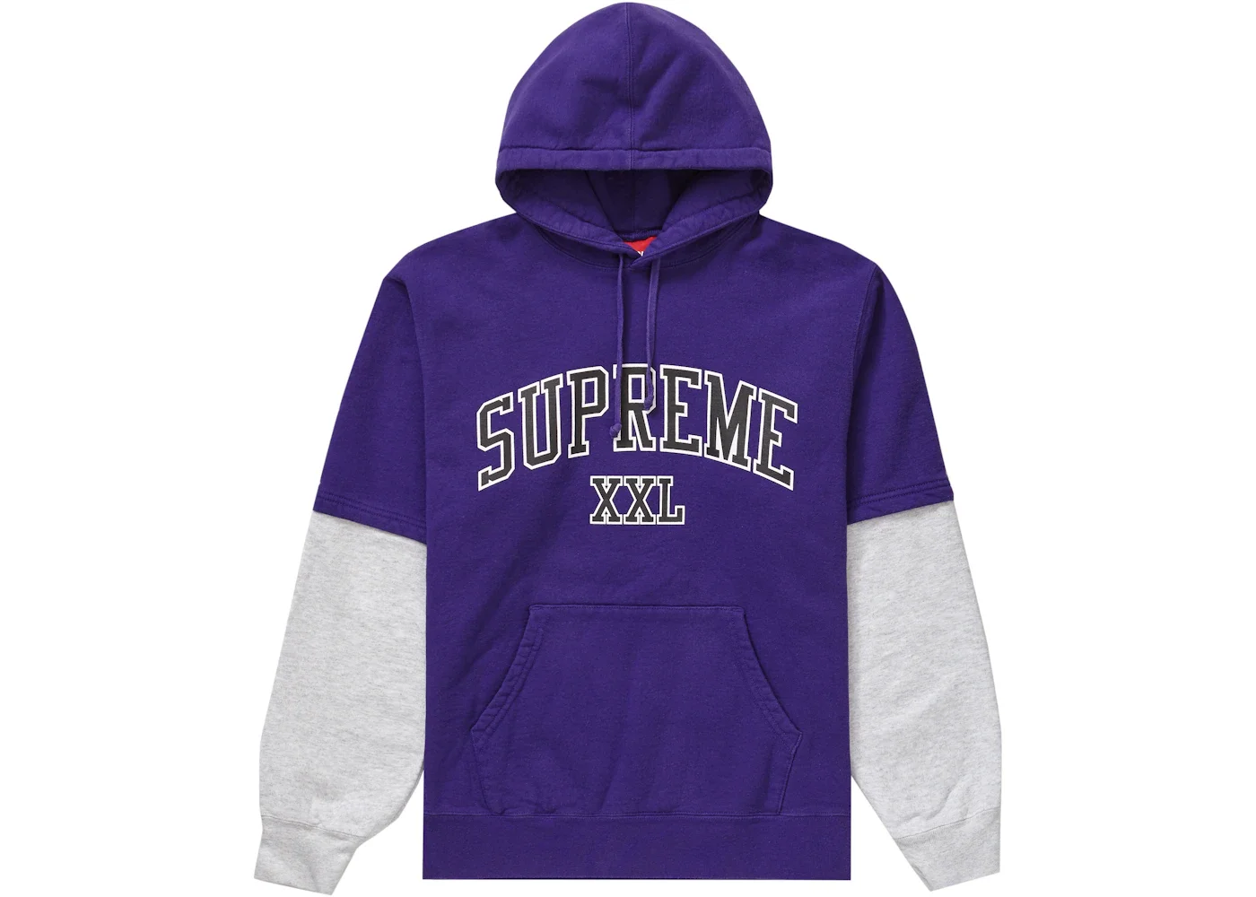 Supreme XXL Hooded Sweatshirt Purple - 1