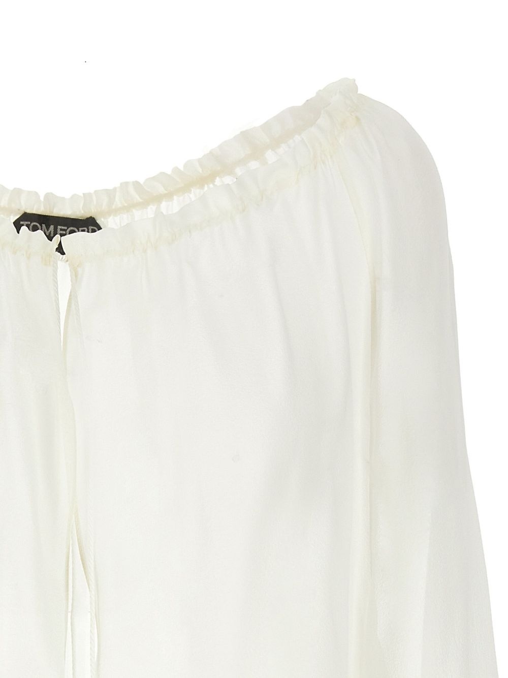 long-sleeve silk blouse - 3