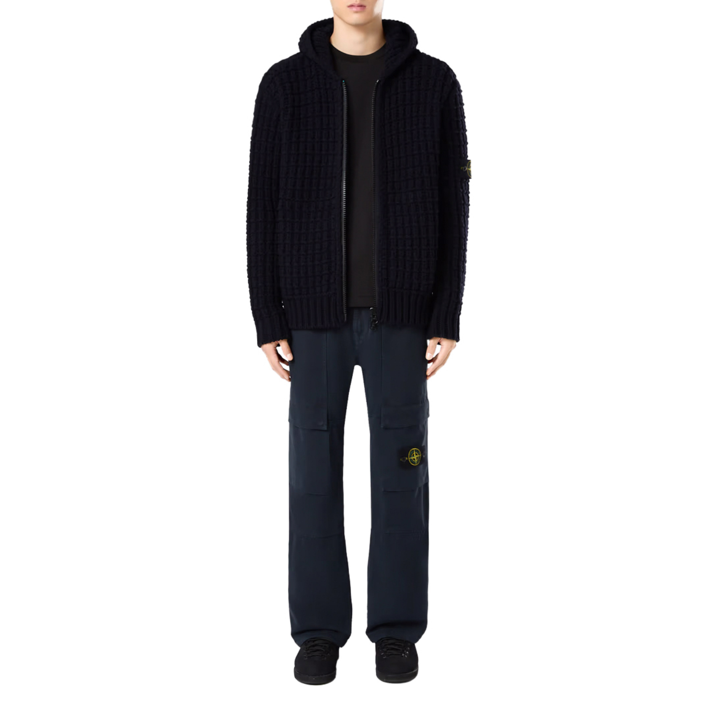 Stone Island Logo Patch T-Shirt in Black - 4