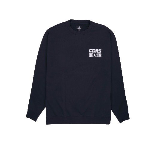 Converse CONS One Star Crew Sweatshirt 'Black' 10026900-A03 - 1