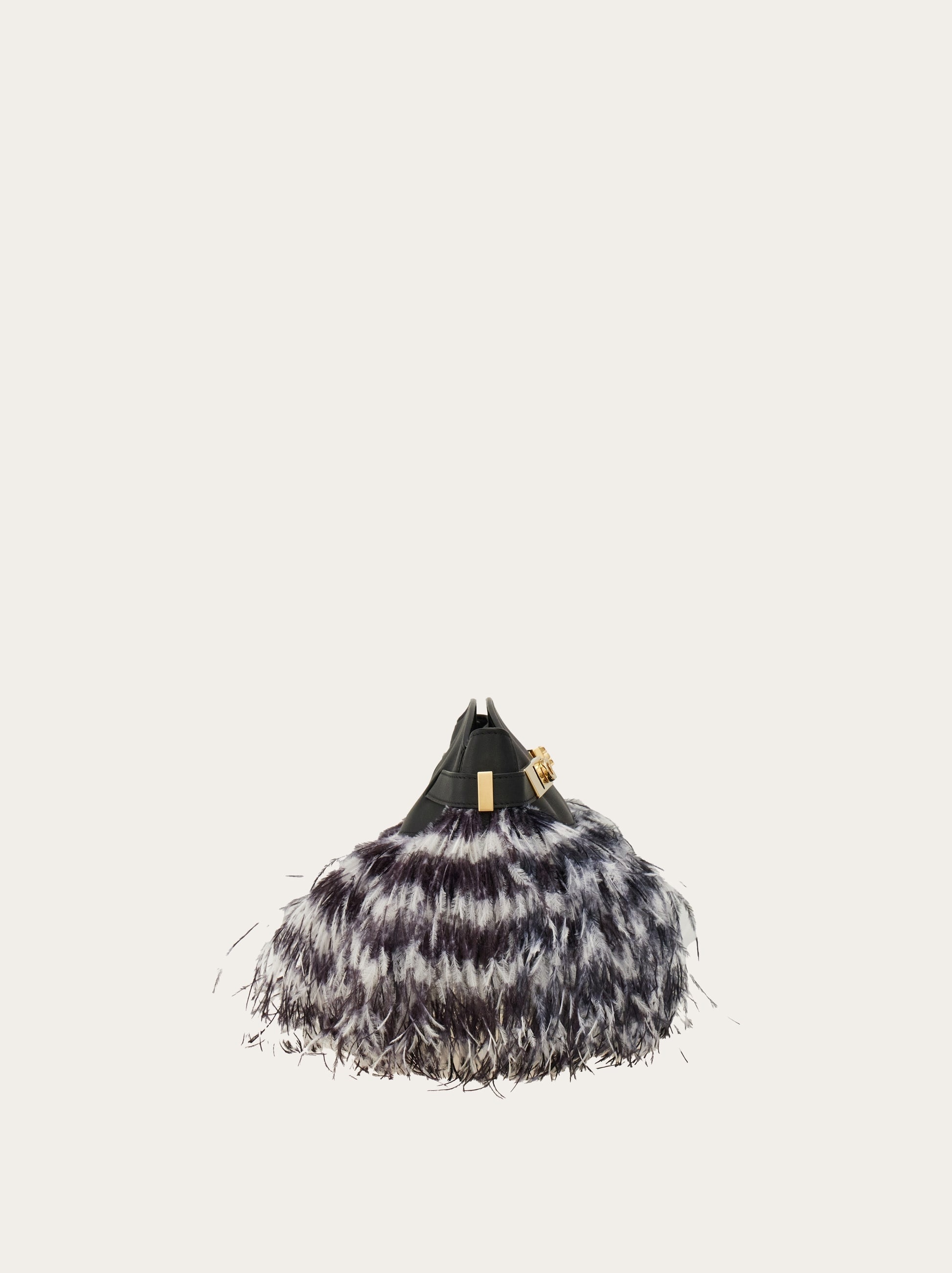 Hug crossbody bag with feathers (S) - 4