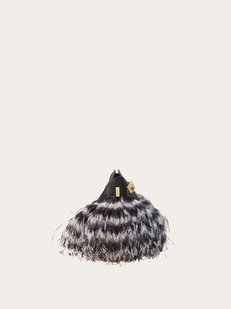Hug crossbody bag with feathers (S) 4