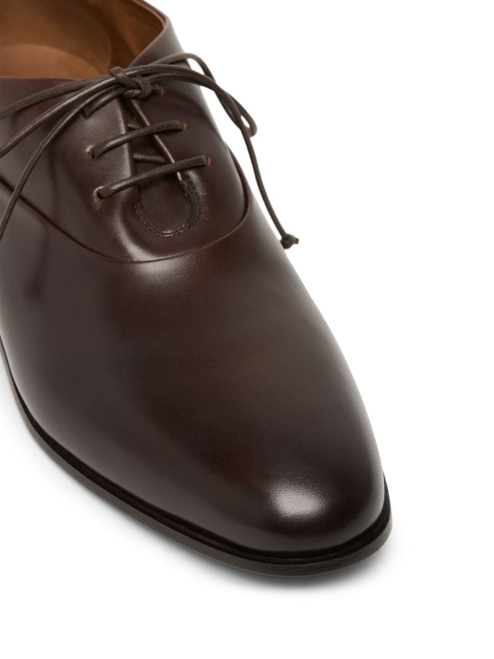 leather lace-up derby shoes - 4