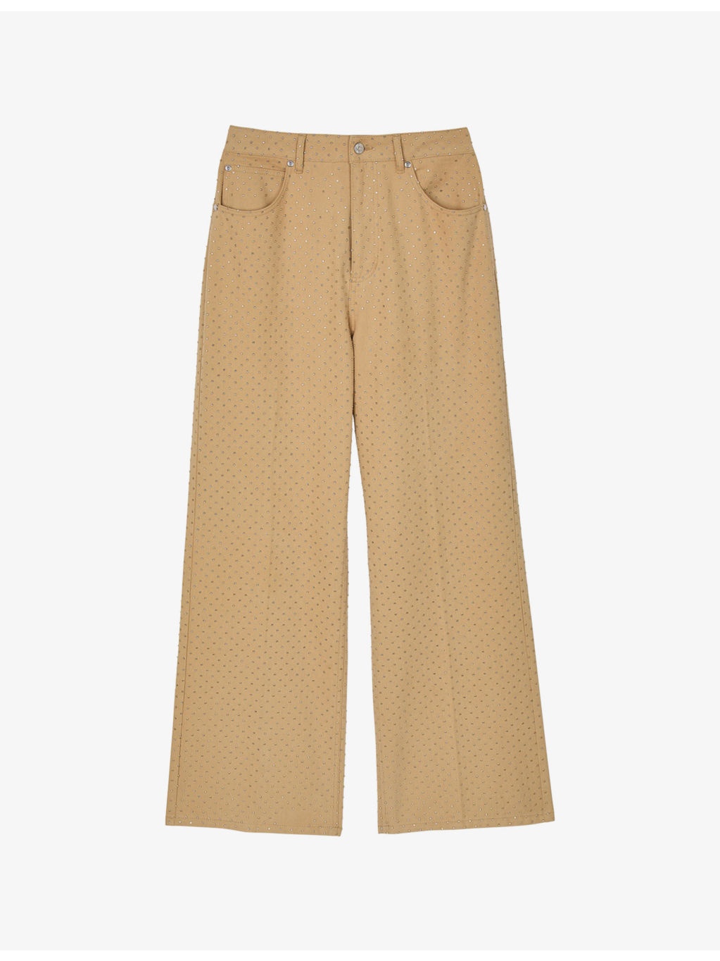 Diamante-Embellished Relaxed-Fit Denim Jeans - 1