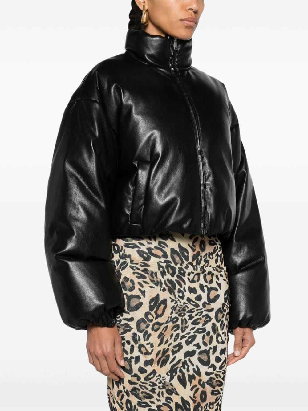 cropped puffer jacket - 3