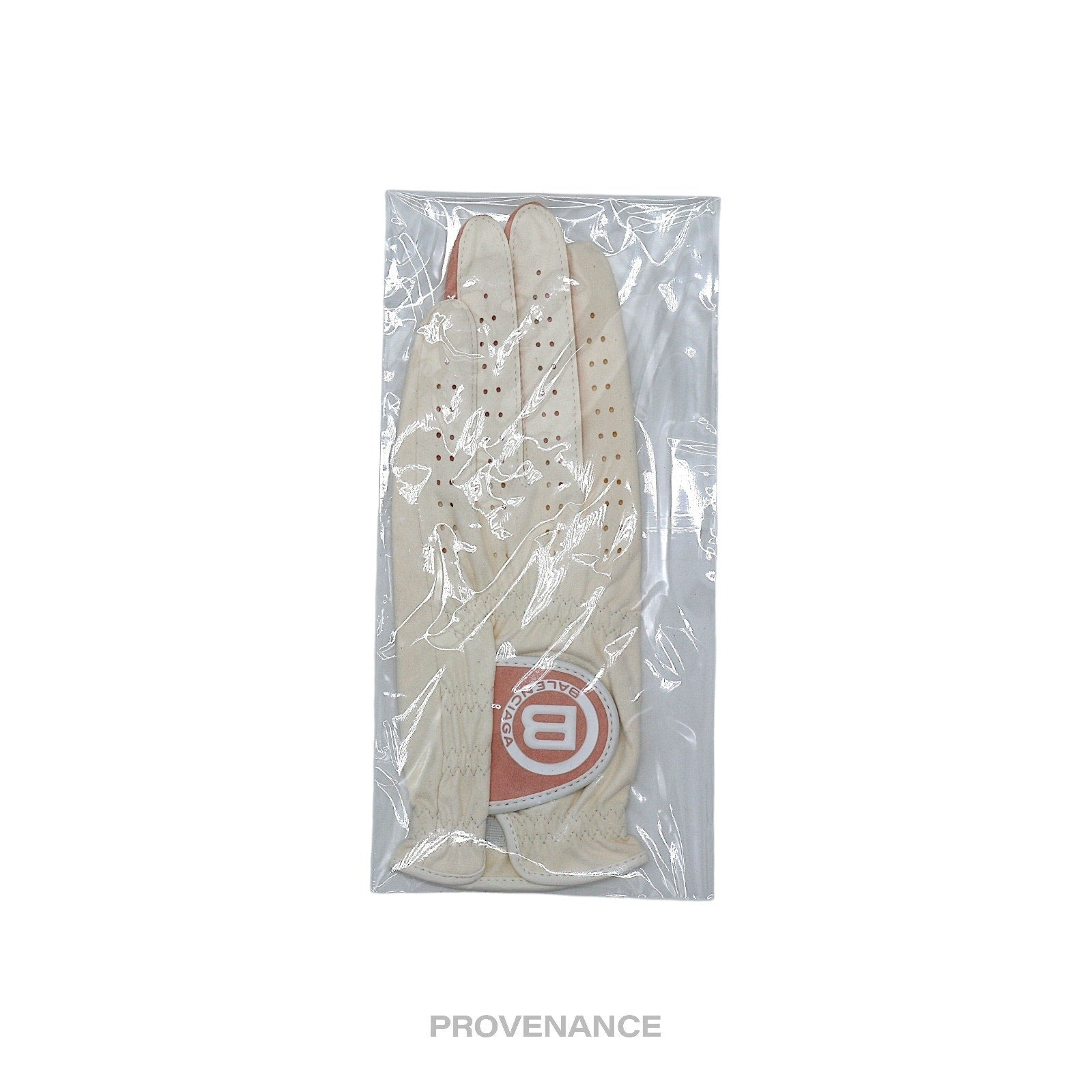 Balenciaga Logo Golf Glove - Peach Pink Cabretta Leather - 2