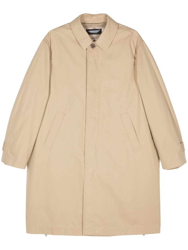 logo-print coat 1