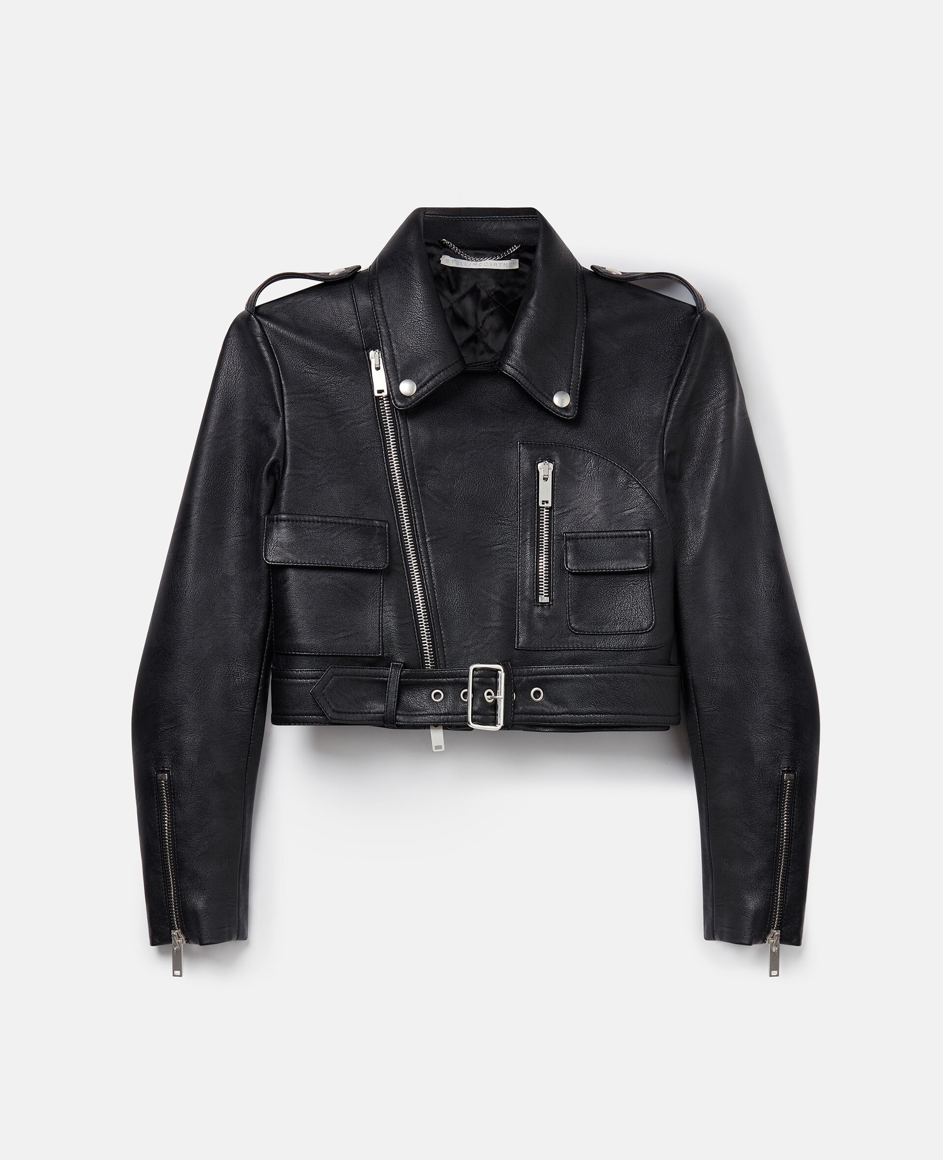 Cropped Alter Mat Biker Jacket - 1